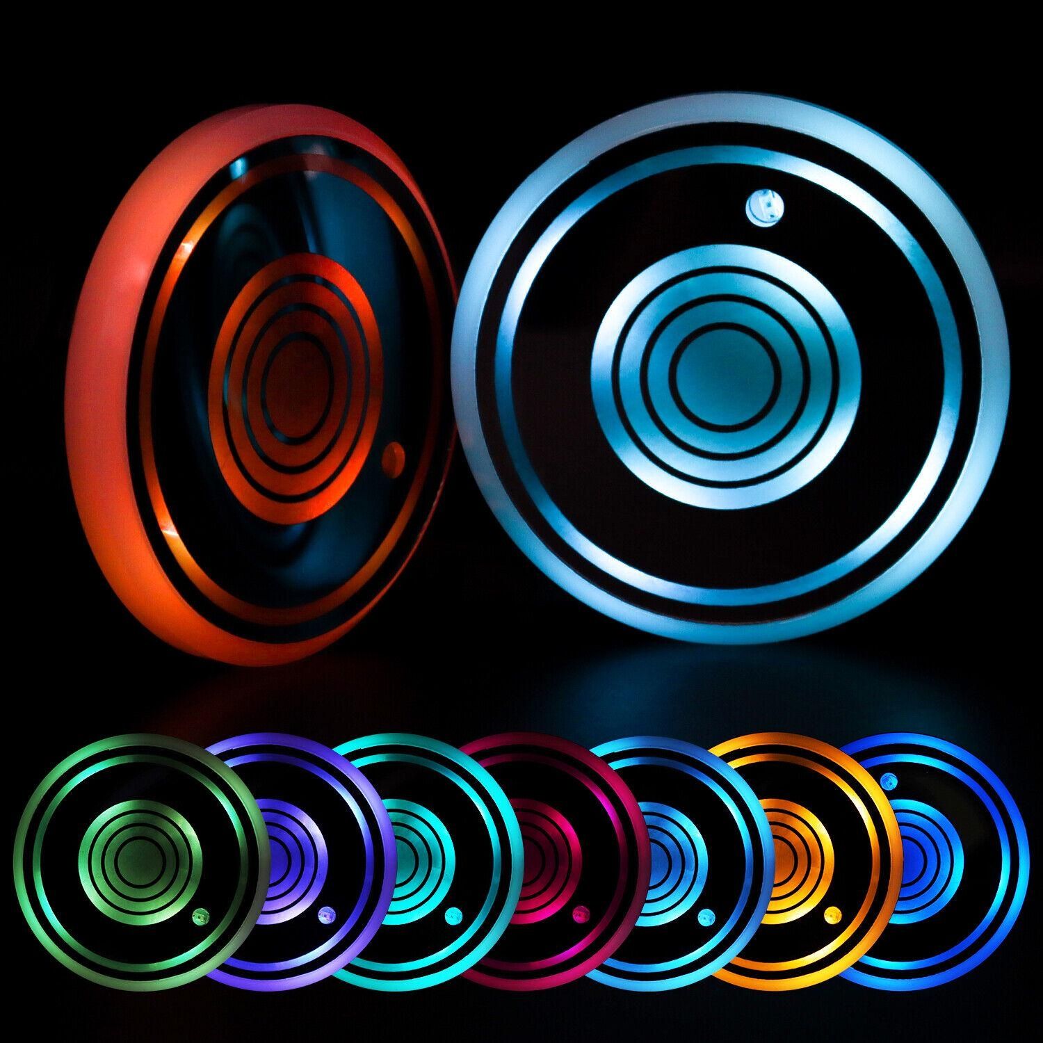 1Pc/2Pcs Cup Pad Car Accessories LED Light Cover Interior Decoration Lamp 7 Colors