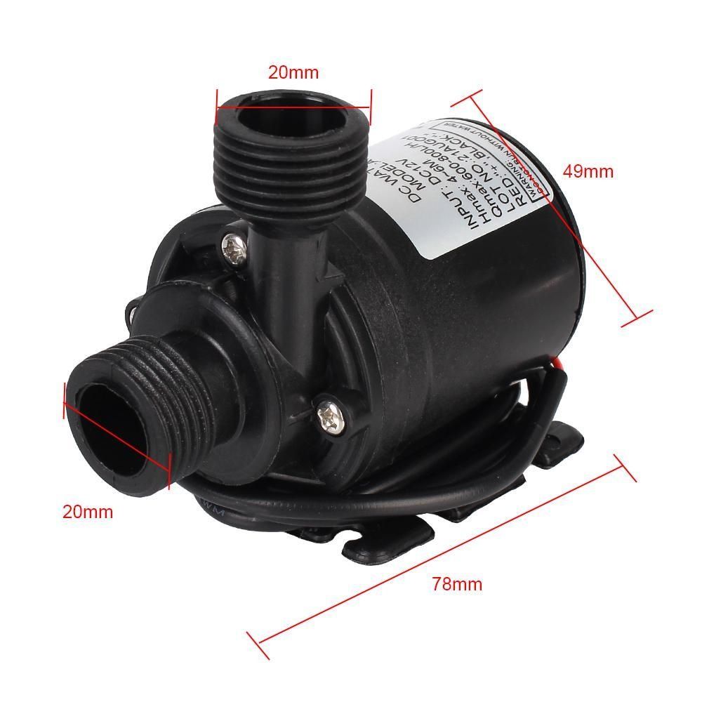 1 PC Ultra-quiet DC 12V Mini Brushless Motor Submersible Water Pump 800L/H Garden Portable 5M For Cooling System Fountains Heater