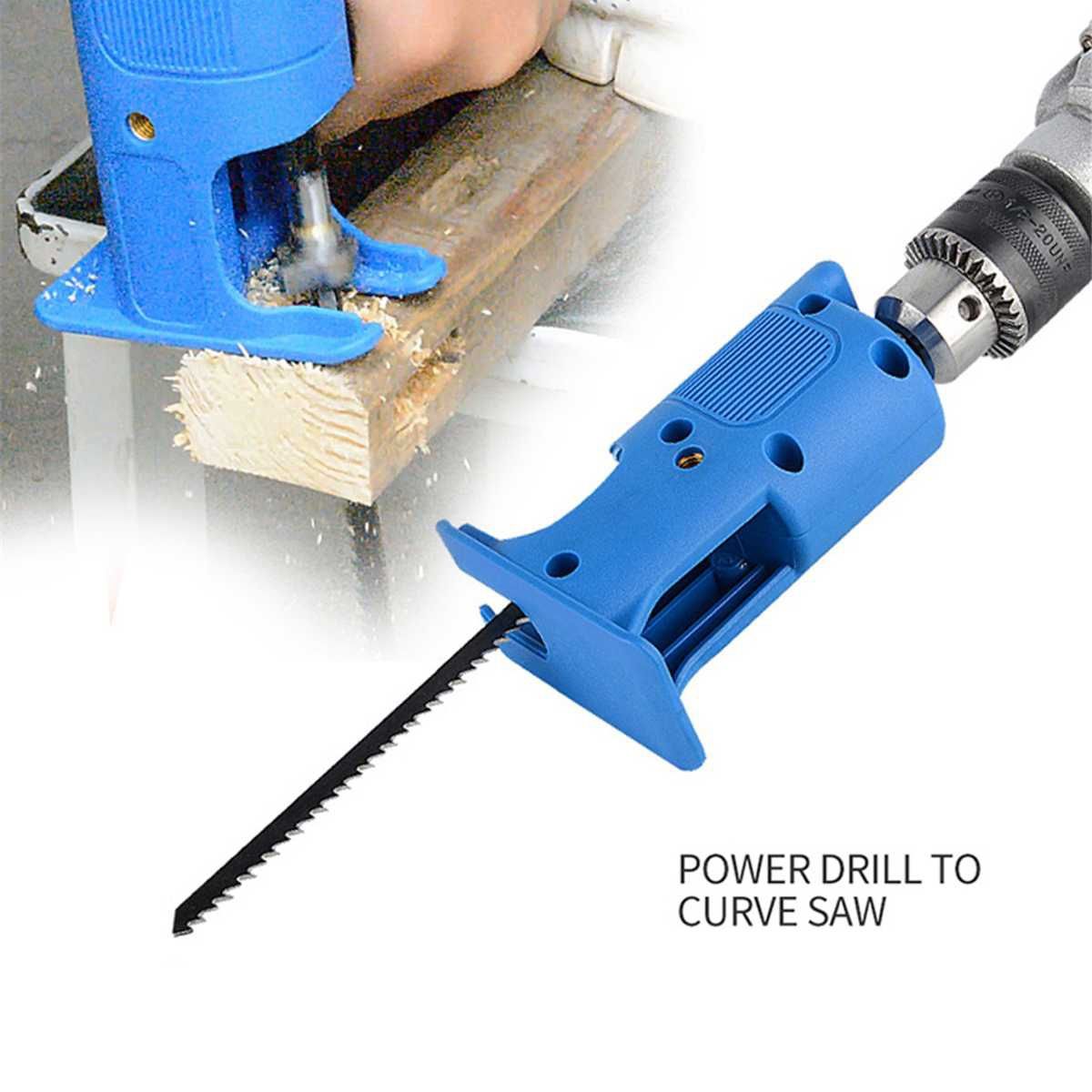 4PCS/SET NEW Reciprocating Saw Attachment Adapter Change Electric Drill Into Reciprocating Saw for Wood Metal Cutting