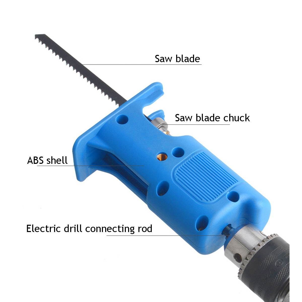 4PCS/SET NEW Reciprocating Saw Attachment Adapter Change Electric Drill Into Reciprocating Saw for Wood Metal Cutting