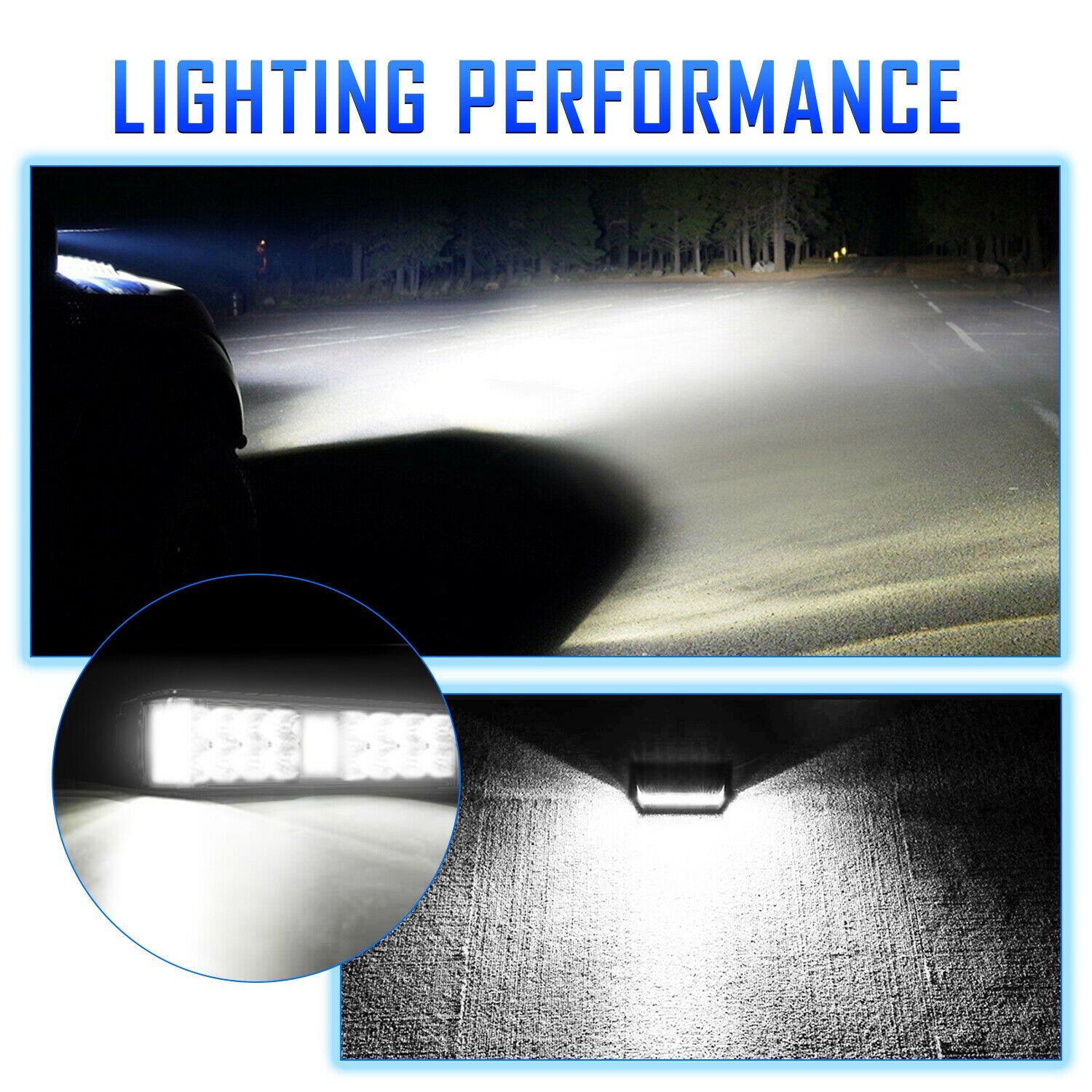 1/2pcs 7inch LED Work Light Bar Flood Spot Combo Fog Lamp Offroad Driving Truck ATV Light