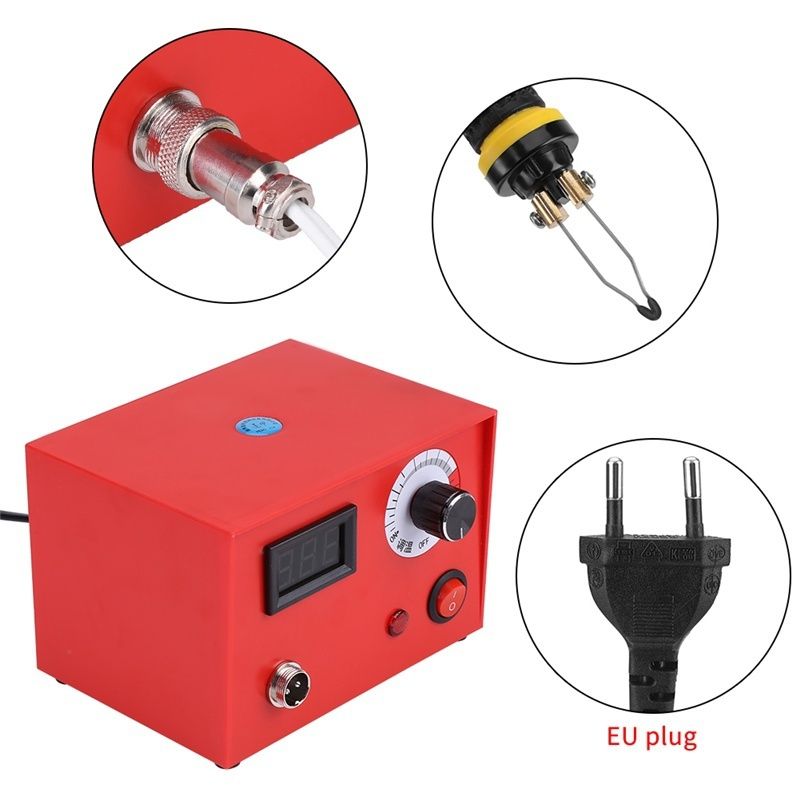 New 50W Digital Display Pyrography Pen Machine Kit Set Wood Burning Crafts Tools Tips Holder