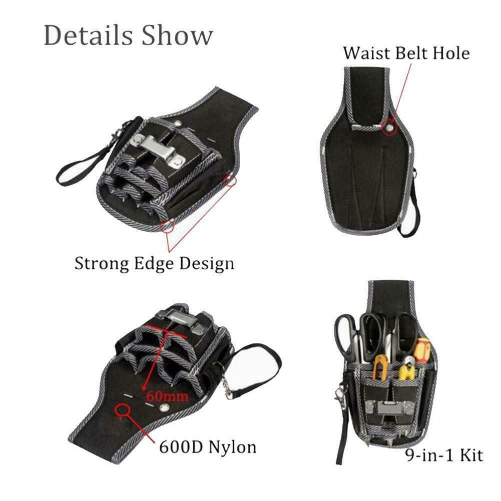 Electrician Waist Pocket Tool Pouch Belt Bag Screwdriver Kit Holder Storage Bag Car Hardware Tool Bag