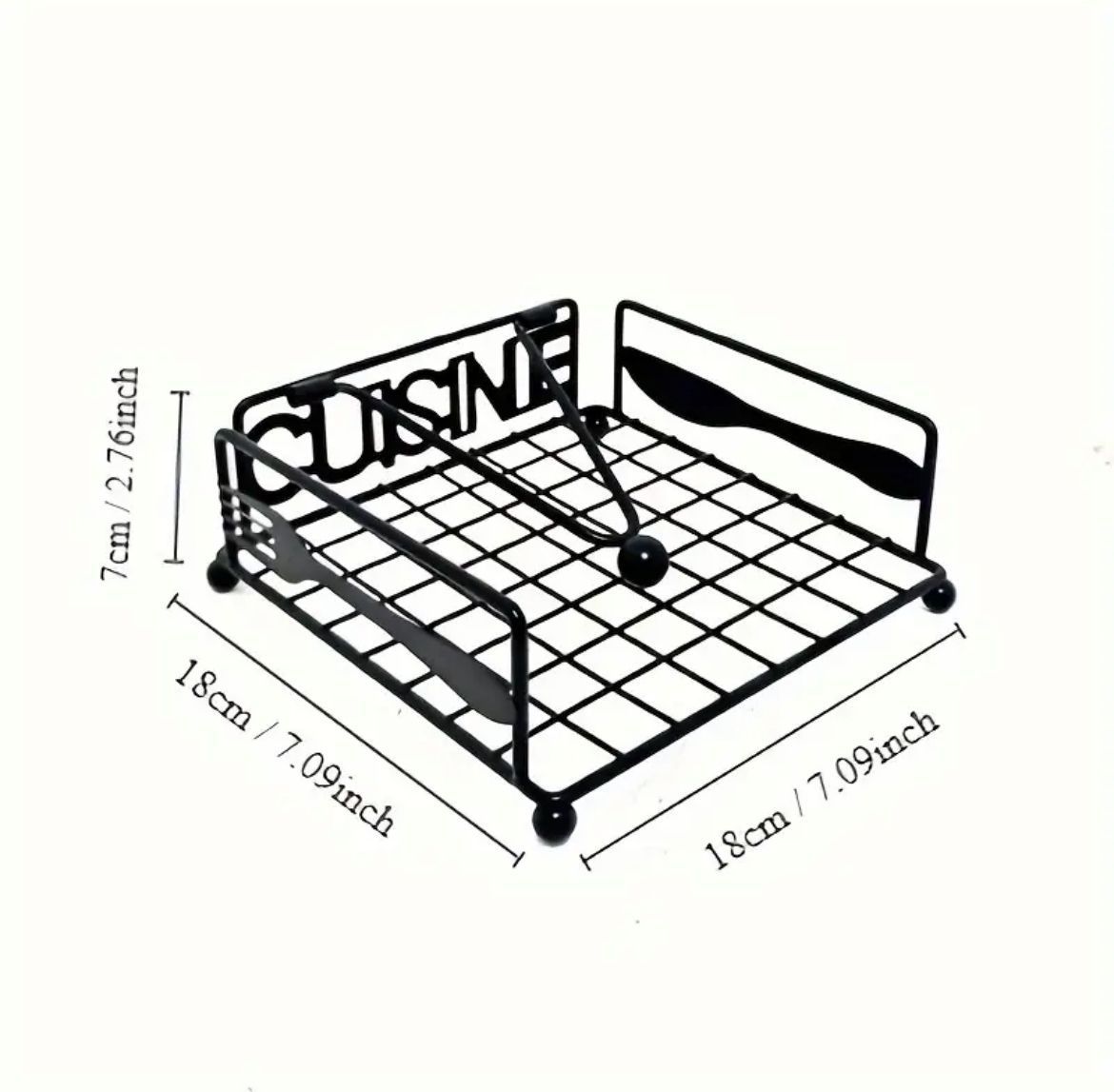 Creative Square Wrought Iron Tissue Holder Napkin Box