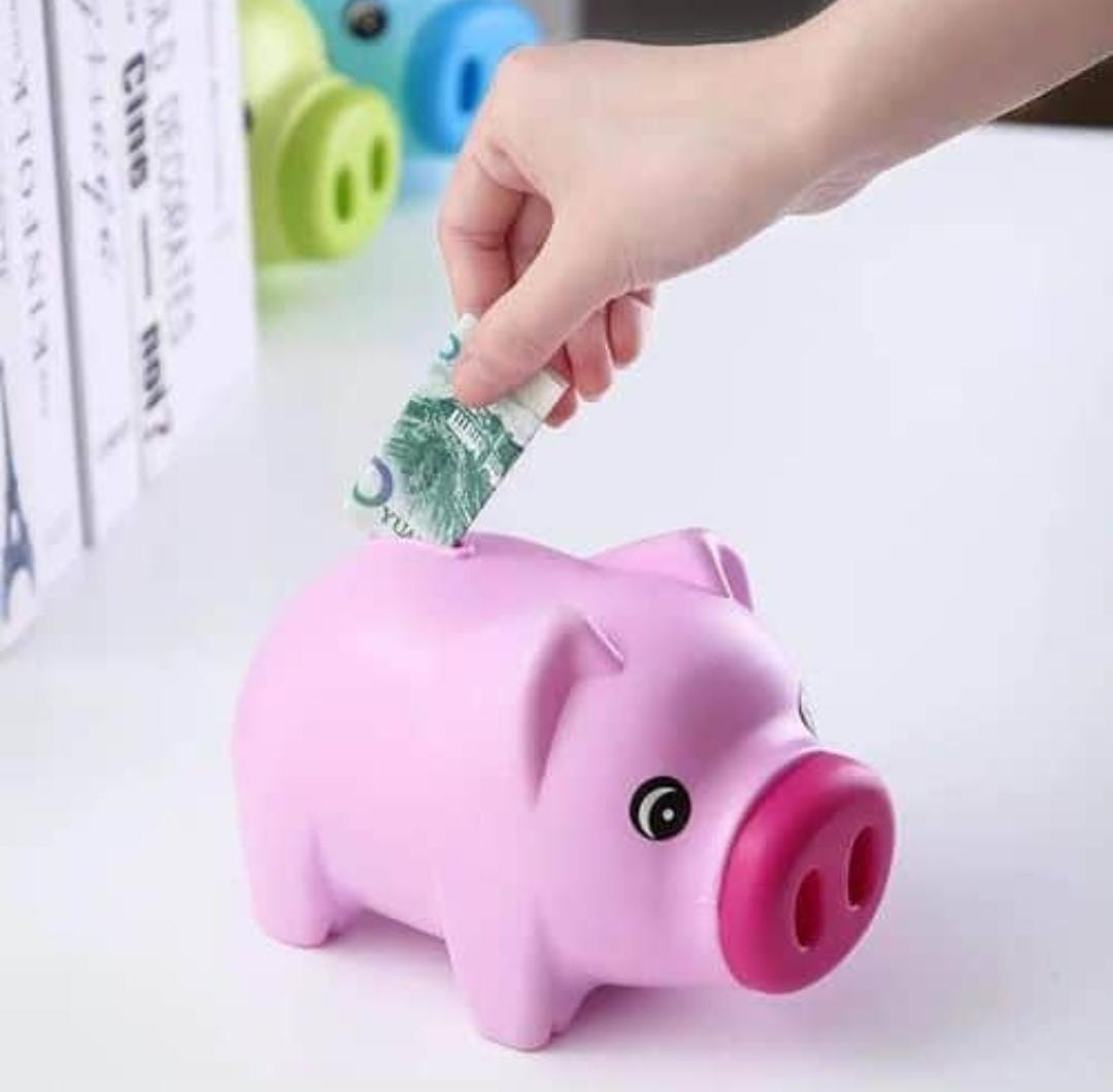Piggy banks hard plastic pig shape multicolor grow your kids saving culture