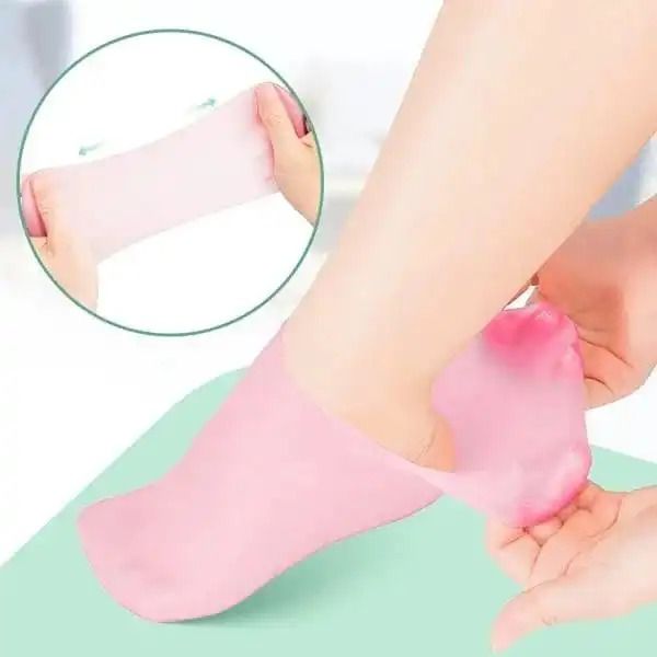 Silicone Moisturizing Spa Gel Heel Socks pair