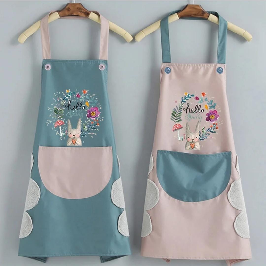 Oil-proof Waterproof  Apron Cute Cartoon Apron  Aprons Home Cooking Tools Kitchen Cooking Accessories