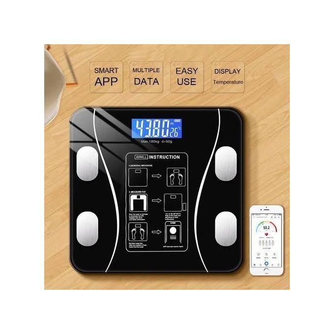 Bluetooth Rechargeable Weighing Scale Free App Multi User Bathroom Smart Body Fat BMI Digital Electronic Scale