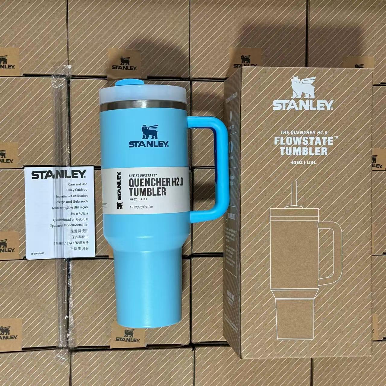 Original Stanley 1.2 Litres Stainless Steel Tumbler With Handle & Straw Lid, Insulated Reusable Stainless Steel Travel Mug