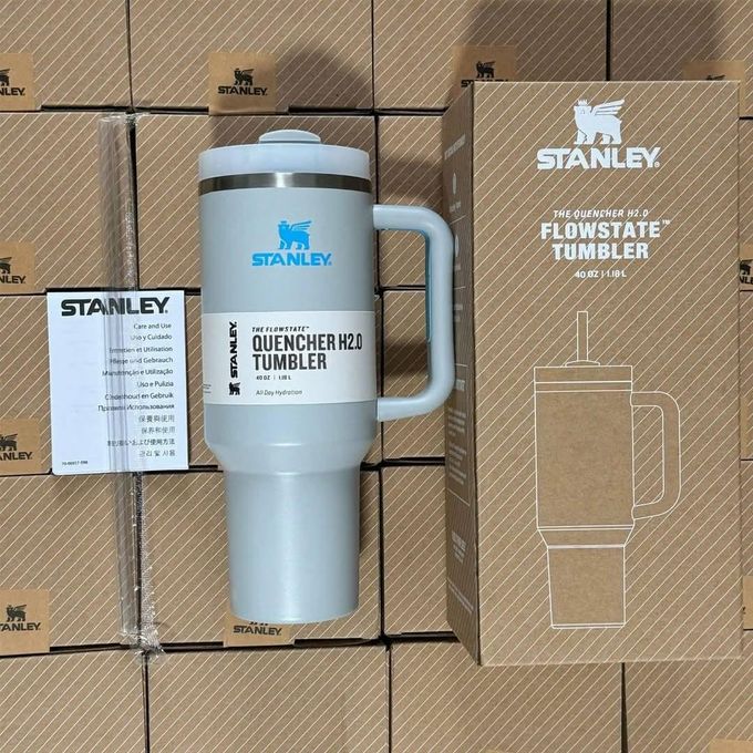 Original Stanley 1.2 Litres Stainless Steel Tumbler With Handle & Straw Lid, Insulated Reusable Stainless Steel Travel Mug