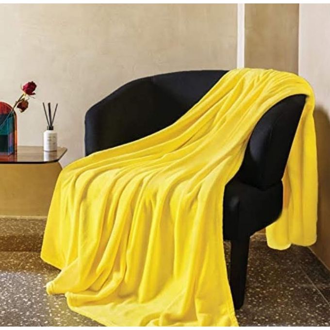 Fleece Throw Blanket(choose Your Color)-Blue,Grey,Yellow,White,Maroon,Brown