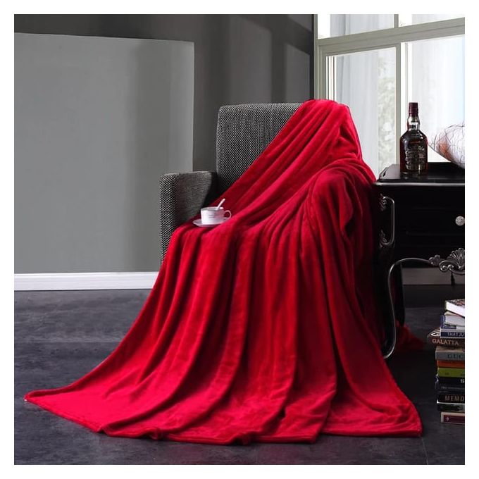 Fleece Throw Blanket(choose Your Color)-Blue,Grey,Yellow,White,Maroon,Brown