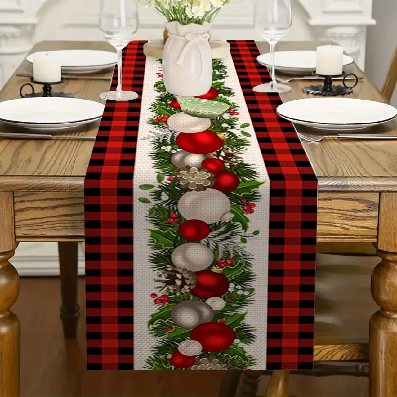 33×185cm Decorative Christmas Table Runner