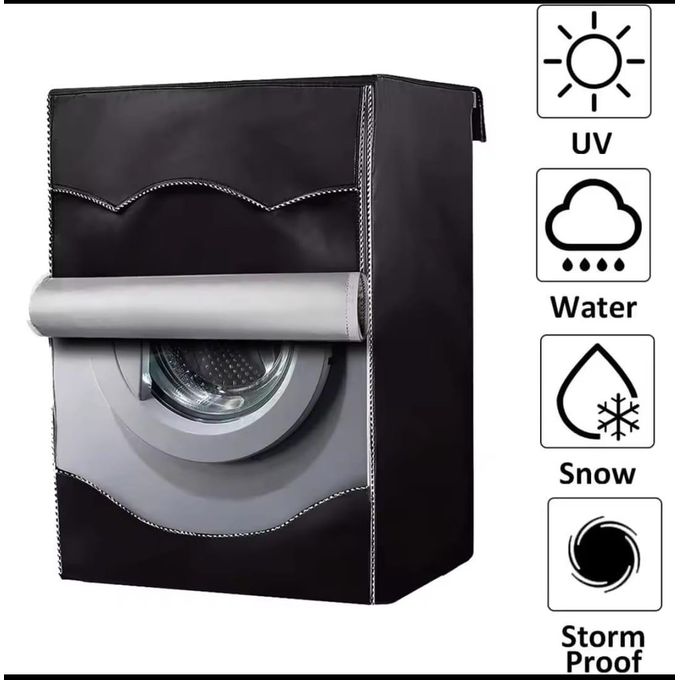 Front load washing machine cover-Black