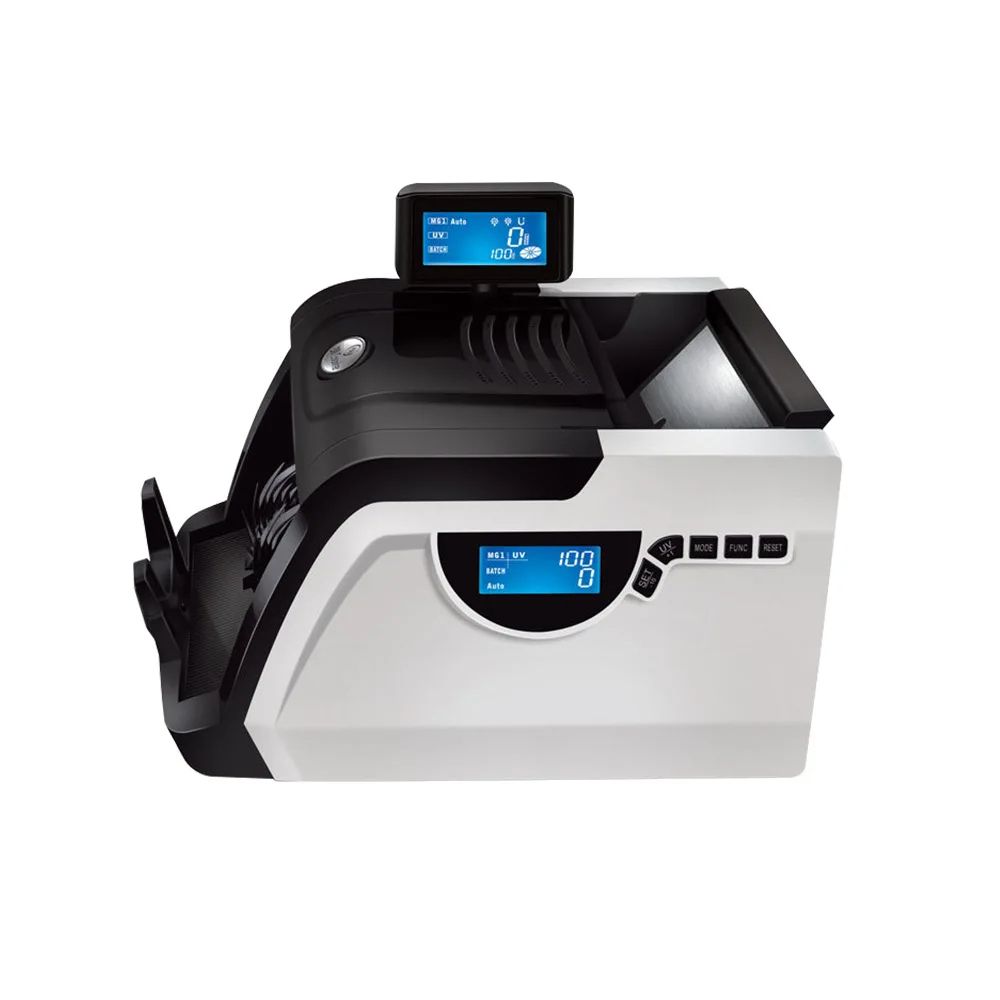 LCD display banknote counting detector automatic money counting machine for bank supermarket