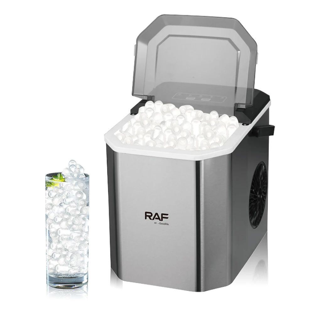 Ice Maker Machine Portable Ice Maker Ready in 8Mins 12kg/24h 9 Small Size Bullet Shaped Ices for Home/office/coffee bar