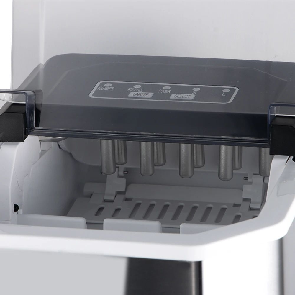 Ice Maker Machine Portable Ice Maker Ready in 8Mins 12kg/24h 9 Small Size Bullet Shaped Ices for Home/office/coffee bar