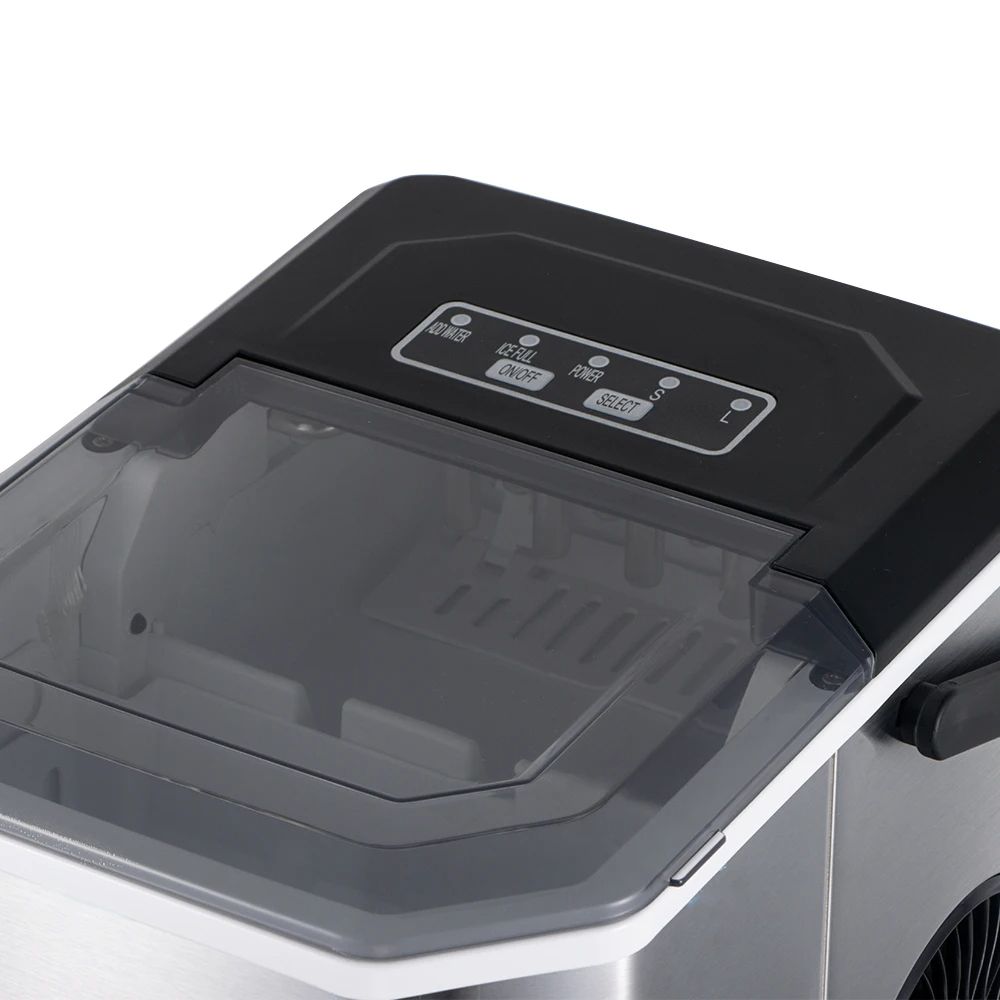 Ice Maker Machine Portable Ice Maker Ready in 8Mins 12kg/24h 9 Small Size Bullet Shaped Ices for Home/office/coffee bar