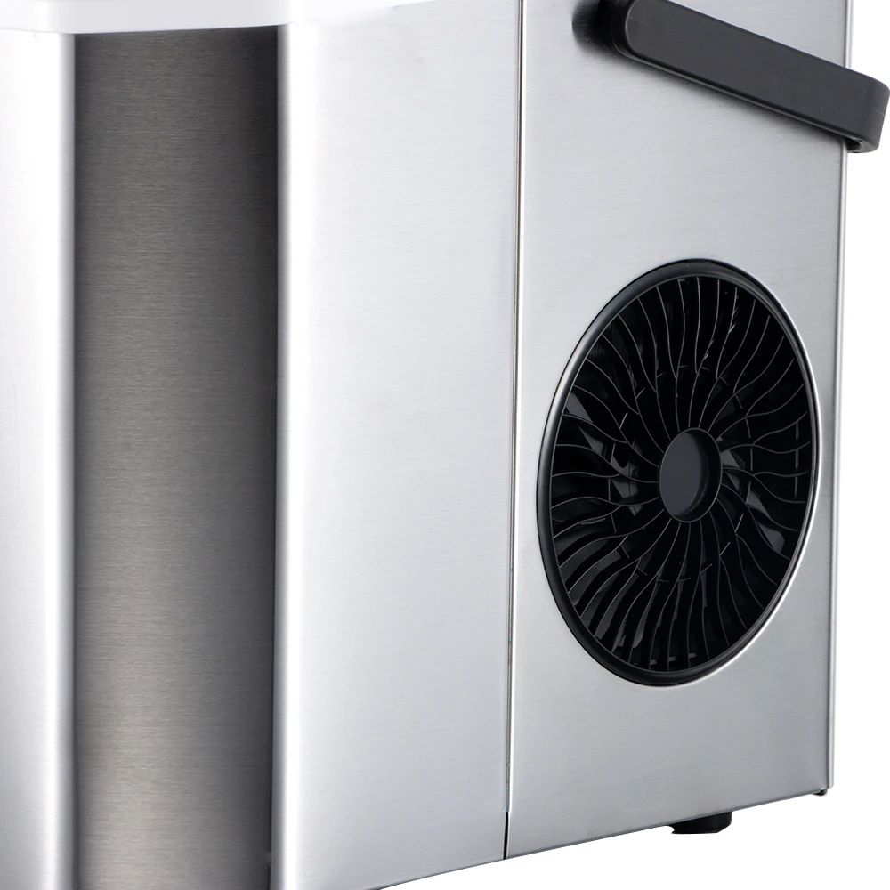 Ice Maker Machine Portable Ice Maker Ready in 8Mins 12kg/24h 9 Small Size Bullet Shaped Ices for Home/office/coffee bar