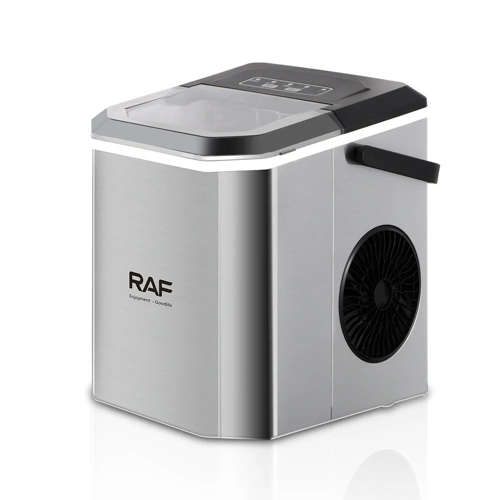 Ice Maker Machine Portable Ice Maker Ready in 8Mins 12kg/24h 9 Small Size Bullet Shaped Ices for Home/office/coffee bar