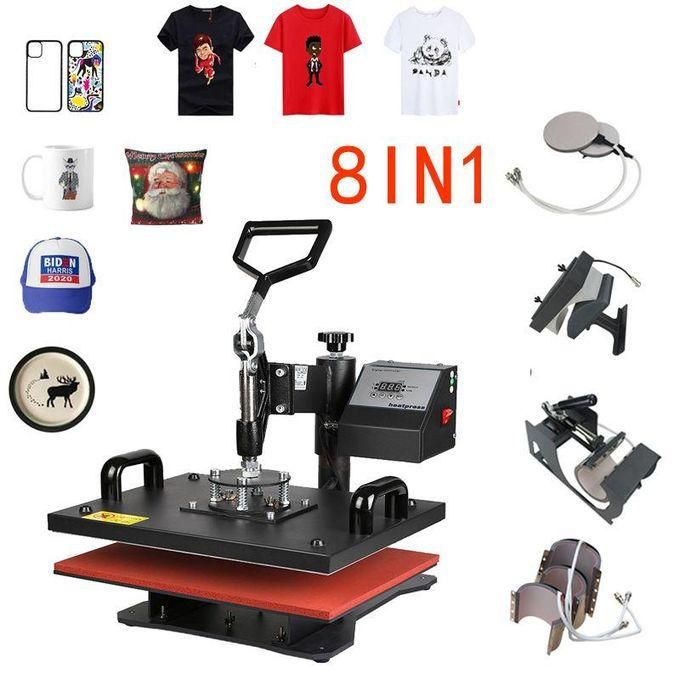 Combo Branding Kit 2 Feet Vinyl Cutter Plotter + 8 In 1 Heat Press Machine