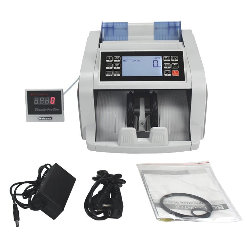 LCD Display Automatic Money Counter Machine Bank Supermarket Banknote Cash Counting Detecting