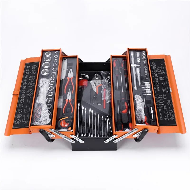 85 pcs maintenance mechanic repair tool set household set auto repair tool set socket wrench set tool box