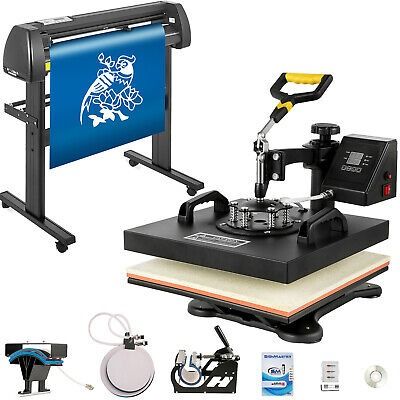T-shirt Heat Press Machine Sublimation 15X12 Inch 8 in 1 Vinyl Cutter 28 Inch Plotter