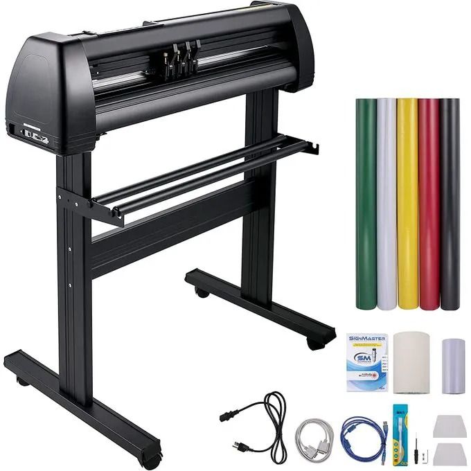 2 Feet Vinyl Cutter With Stand, Vinyl Plotter Cutter, Sticker Cutting Plotter Machine For T-Shirt Decal Banner