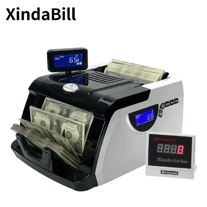 Durable Money Counting Machine With LED Color Display Polymer Paper Compatibility Lightweight Office Use Design