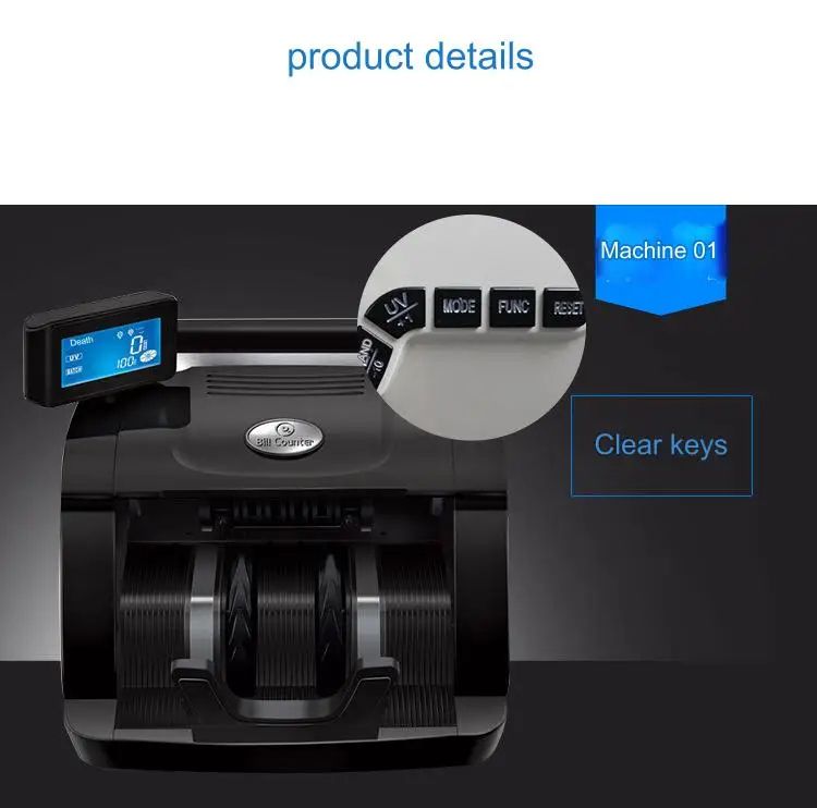 Money counter banknote detector
