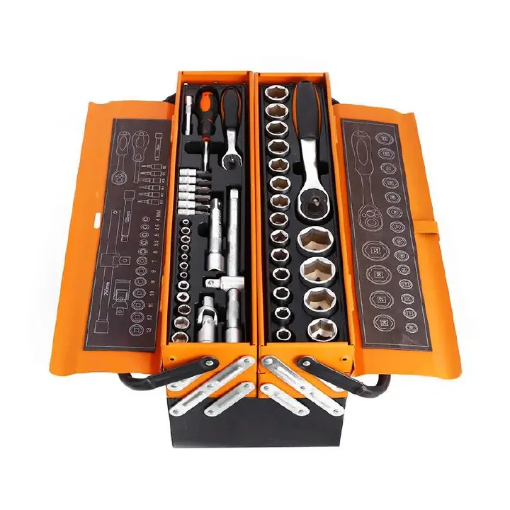85 Pcs Maintenance Mechanical Repair Tool Set Household Set Auto Repair Tools Kit Socket Wrench Set Box