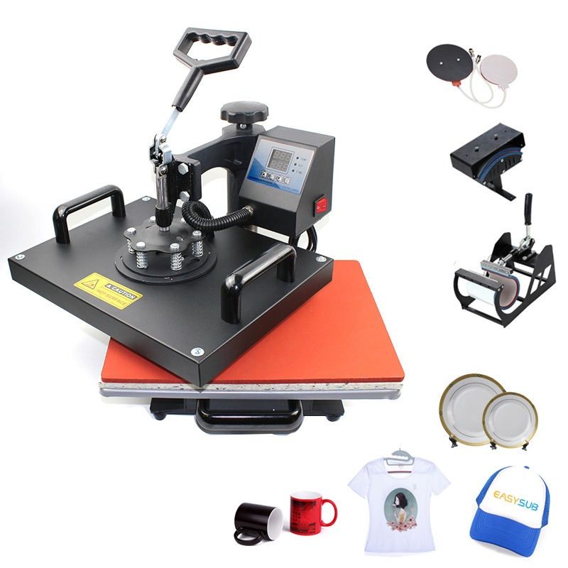 0-250 Degree 8 in 1 Digital Heat Press Transfer Sublimation Machine Printer for Crystal Glass/Wood Prints/Thermos Cups