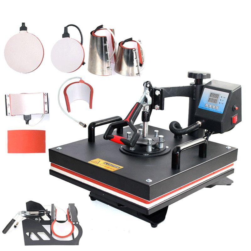 0-250 Degree 8 in 1 Digital Heat Press Transfer Sublimation Machine Printer for Crystal Glass/Wood Prints/Thermos Cups