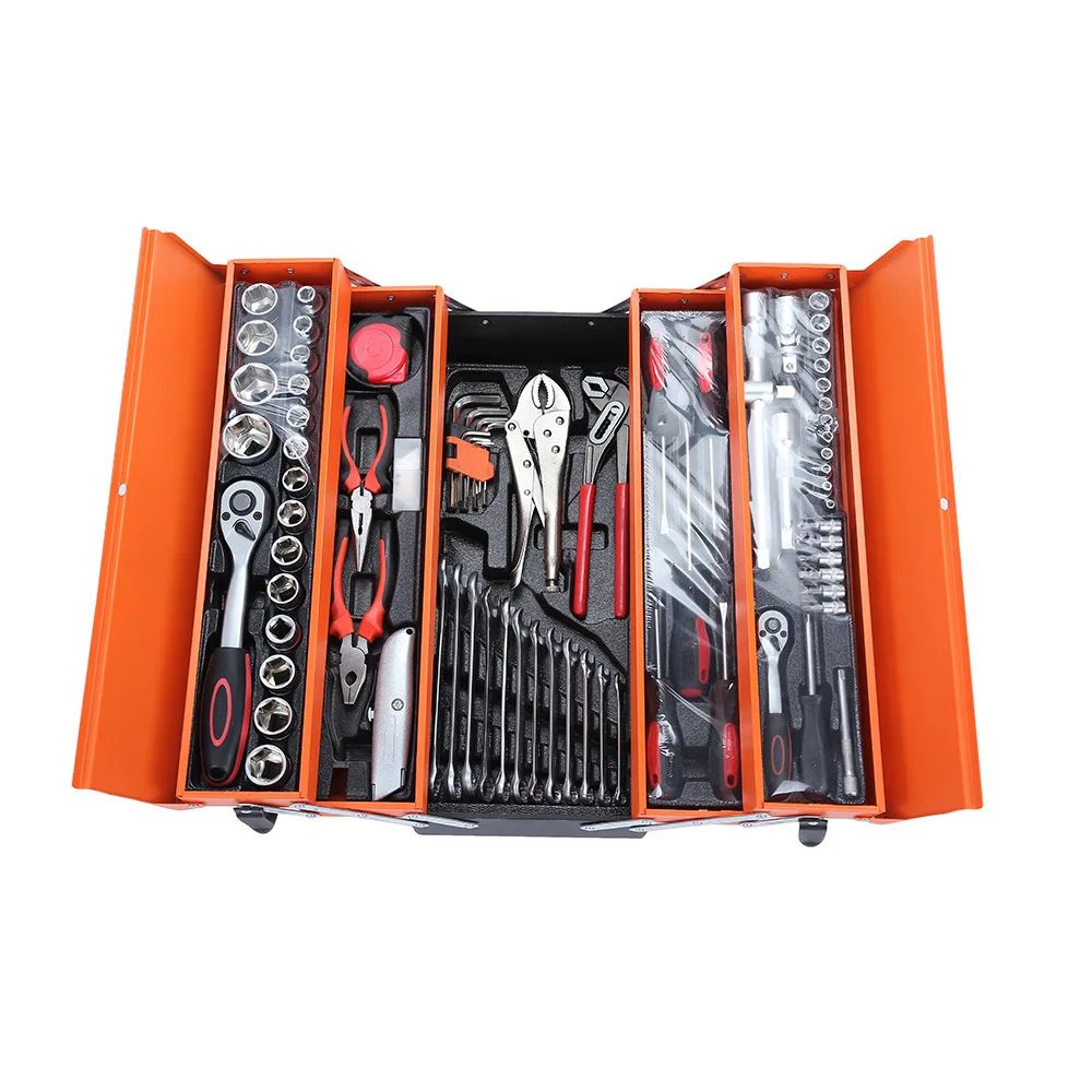 Car Repairing 85 Pcs Hand Socket Security Household Auto Tools Wrench Socket Set Mechanical Metal Box Hand Tool Set Box