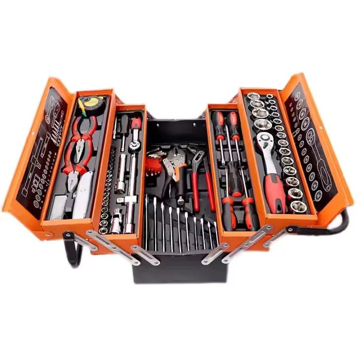 85 Pcs Maintenance Mechanical Repair Tool Set Household Set Auto Repair Tools Kit Socket Wrench Set Box