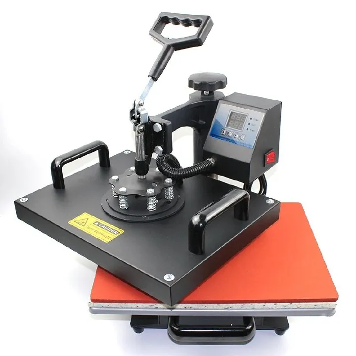 Heat Press 360 Degree Swivel 8 In 1 Heat Press Machine Multifunction Sublimation Combo T Shirt Press Machine For Mug Hat Plate Cap Mouse Pad