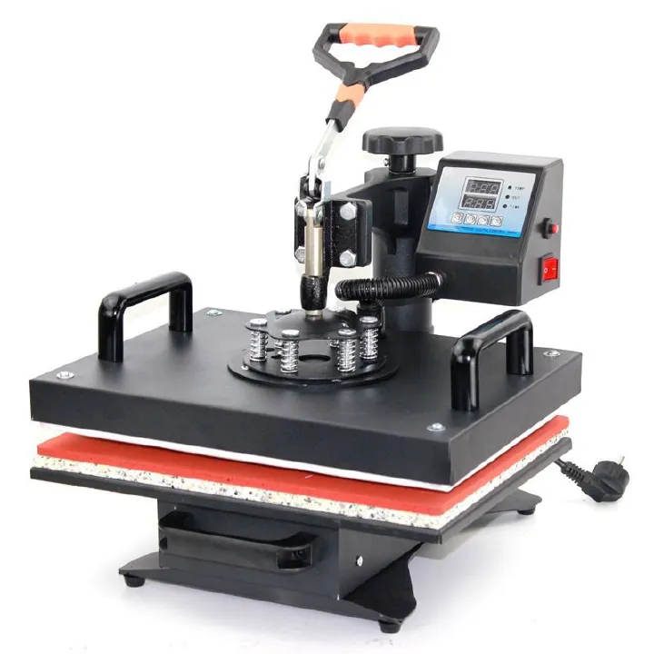 Heat Press 360 Degree Swivel 8 In 1 Heat Press Machine Multifunction Sublimation Combo T Shirt Press Machine For Mug Hat Plate Cap Mouse Pad
