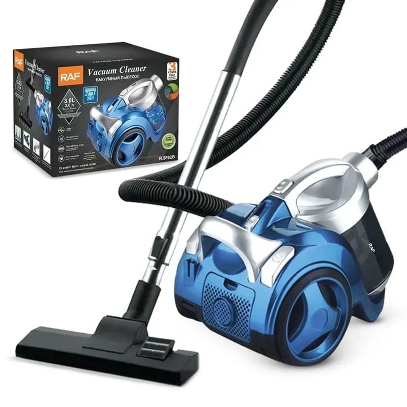 Raf Vacuum Cleaner 1200W 3 Liters Bagless R8662B