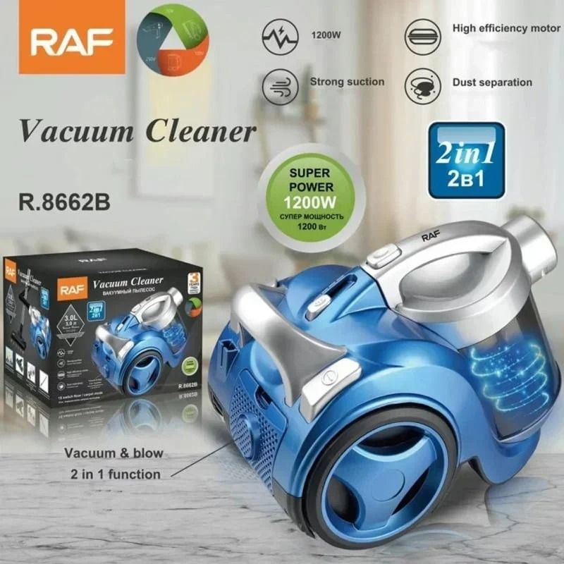 Raf Vacuum Cleaner 1200W 3 Liters Bagless R8662B