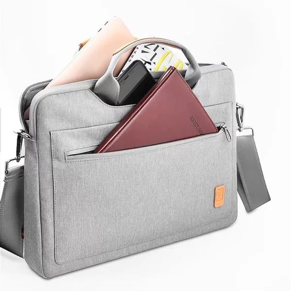 WIWU Pioneer Shoulder Bag Waterproof & Shockproof For 15 inch Laptop/ Ultrabook Grey