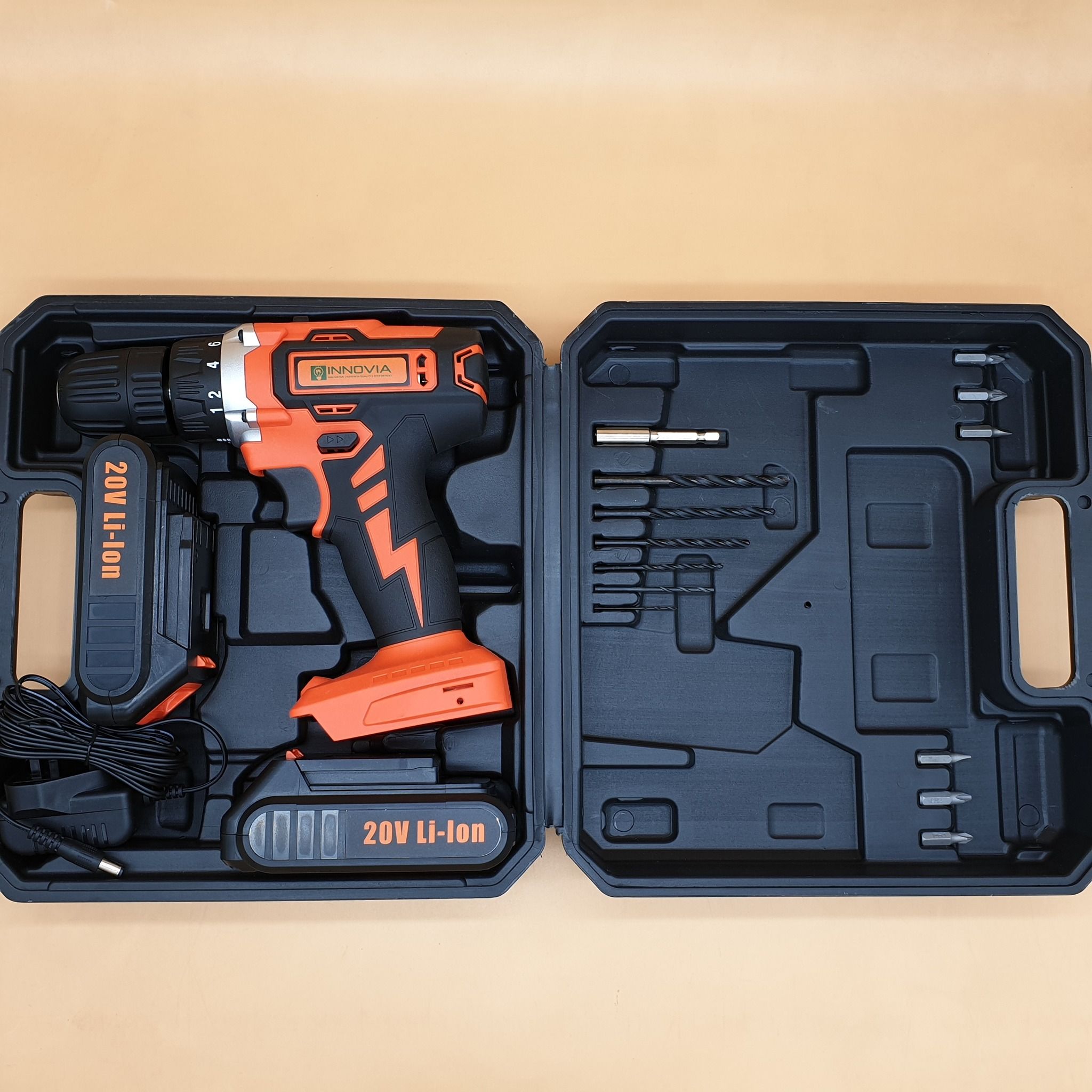 Innovia 20V Multifunctional Electric Impact Cordless Drill Variable Speed Switch With Reverse Function