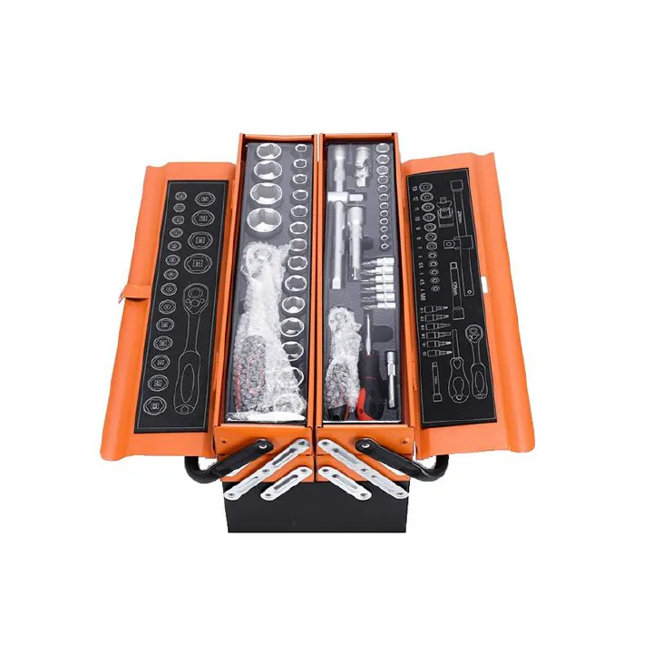 85 Pcs Factory Repair Tool Set Household Set Auto Repair Maintenance Mechanical Tools Kit Socket Wrench Set Tool Box