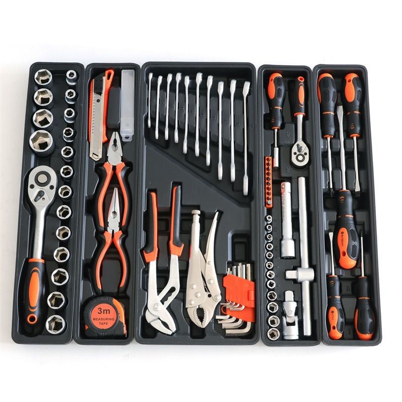 85pcs Portable Folding Multi-functional Auto Repair Toolbox Set High Quality Chrome Vanadium Steel Wrench Kit Tool Box Set