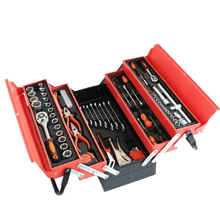 85pcs Portable Folding Multi-functional Auto Repair Toolbox Set High Quality Chrome Vanadium Steel Wrench Kit Tool Box Set