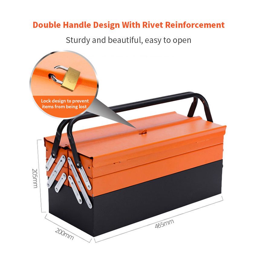 85-piece 20V Household and Automotive Metal Manual Toolbox Set Includes Ratchet Wrenches and Pliers