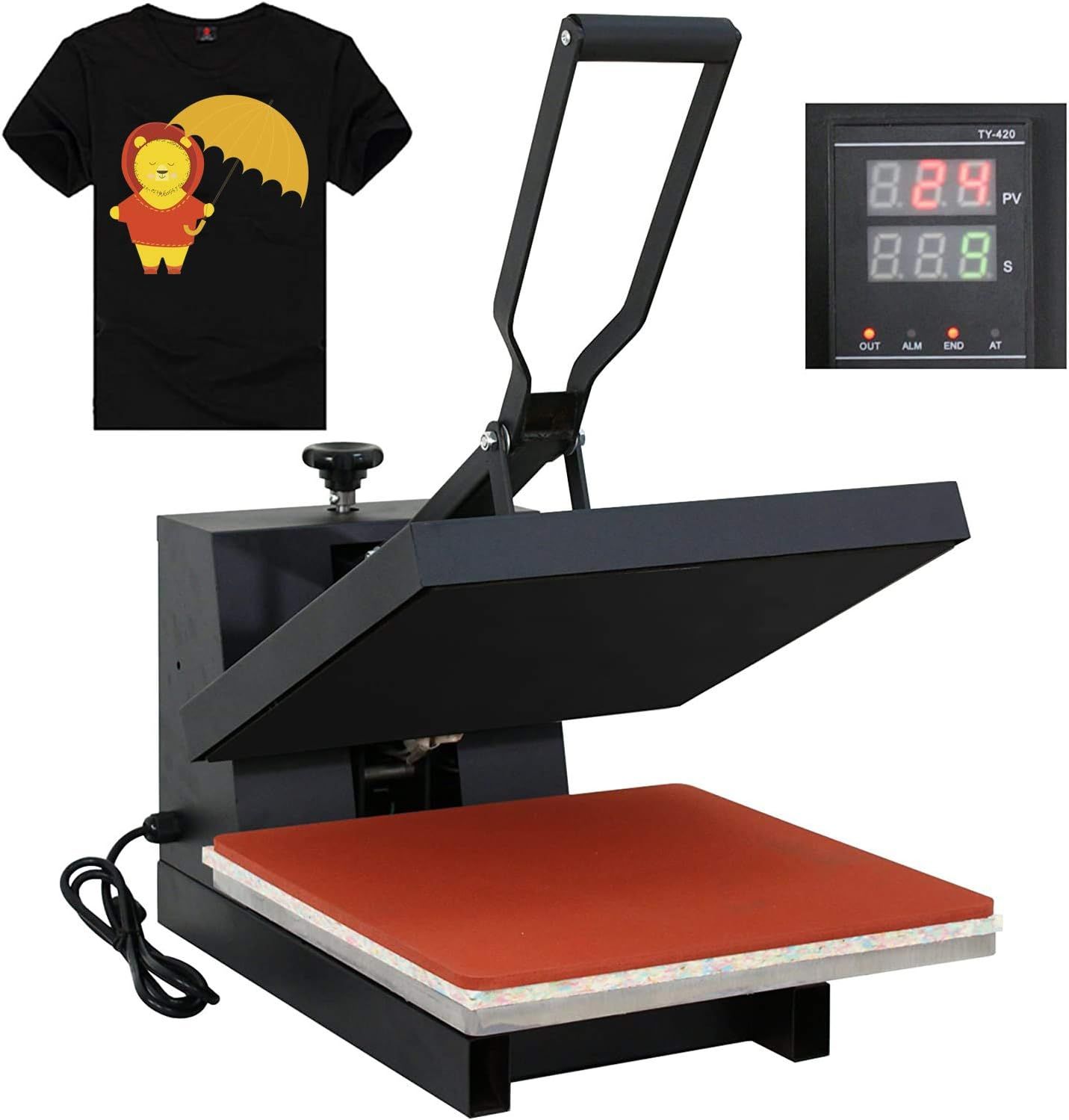 Flatbed Heat Press Machine Sublimation Digital Heat Silicone Pad T-shirt Printing Tee 15*15Shirt Heat Press Machine