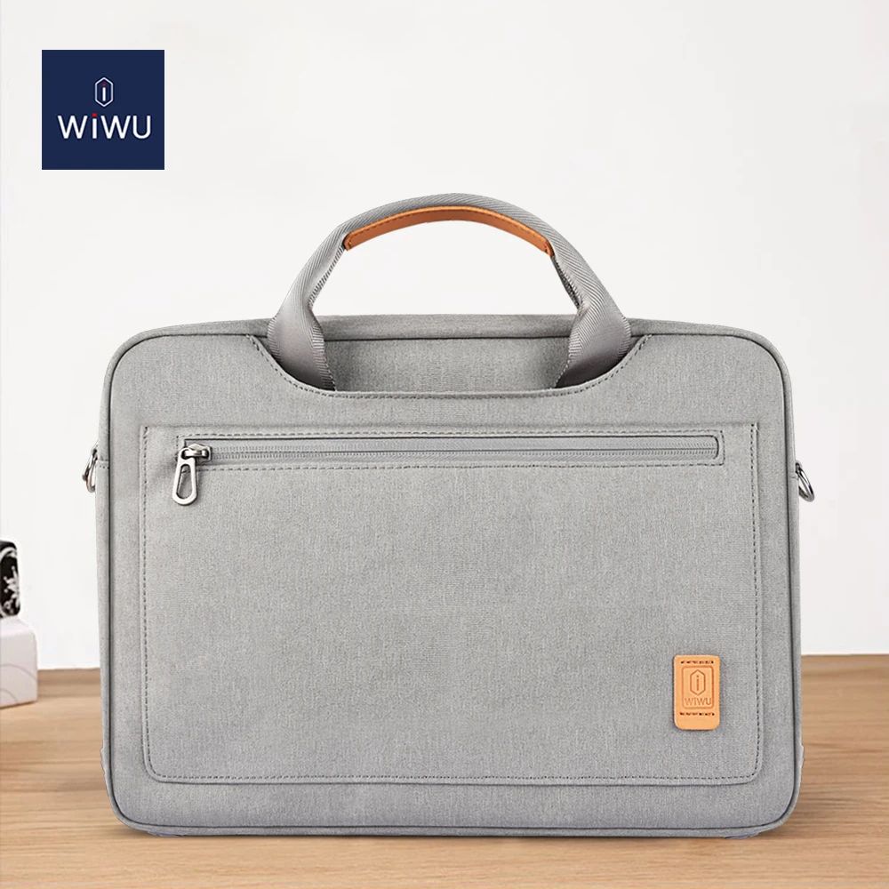 WIWU Pioneer Shoulder Bag Waterproof & Shockproof For 15 inch Laptop/ Ultrabook Grey