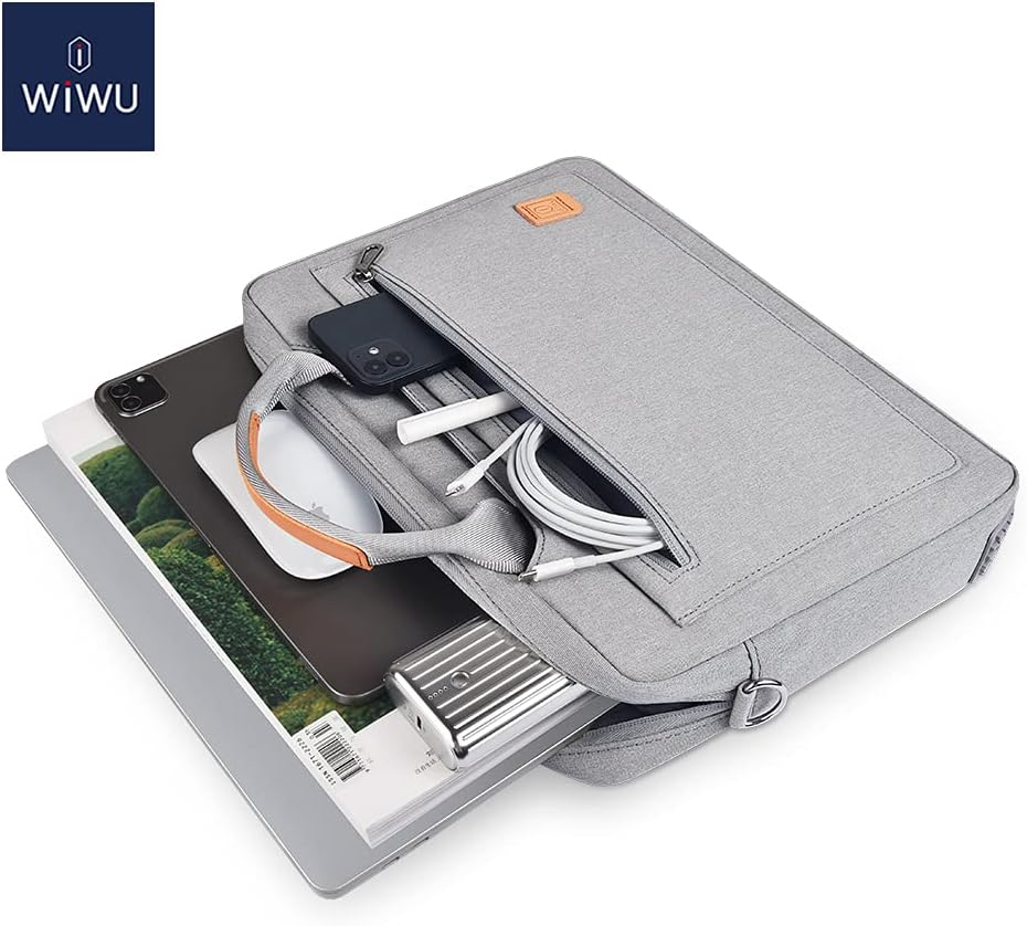 WIWU Pioneer Shoulder Bag Waterproof & Shockproof For 15 inch Laptop/ Ultrabook Grey