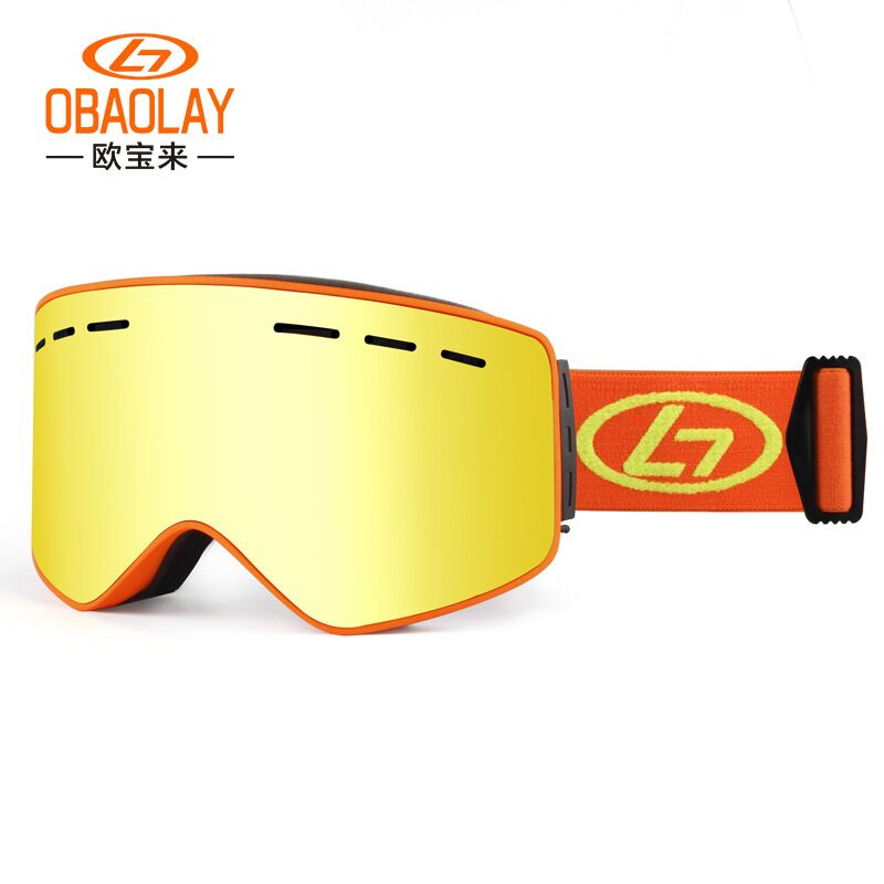 Outdoor High Quality Low MOQ Adult Unisex Sports Snowboard Custom Fashion Anti-fog Flexible Frame Ski Goggles